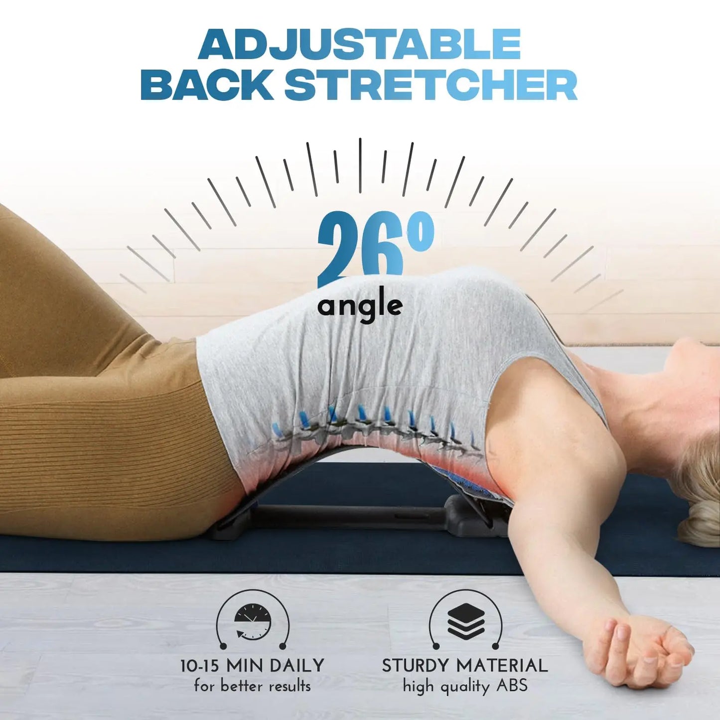 Appareil d’étirement et de massage lombaire – Ajustable et polyvalent