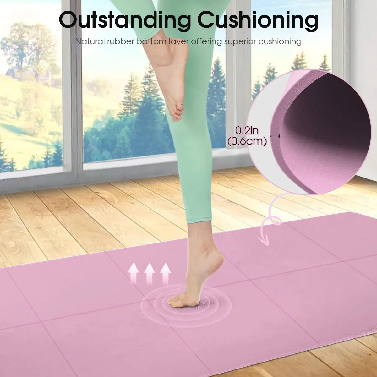 Tapis de Yoga & Fitness – Antidérapant et Confortable